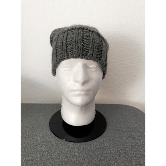 Hat Attack Grey Knit Slouch Beanie O/S - Picture 2 of 7